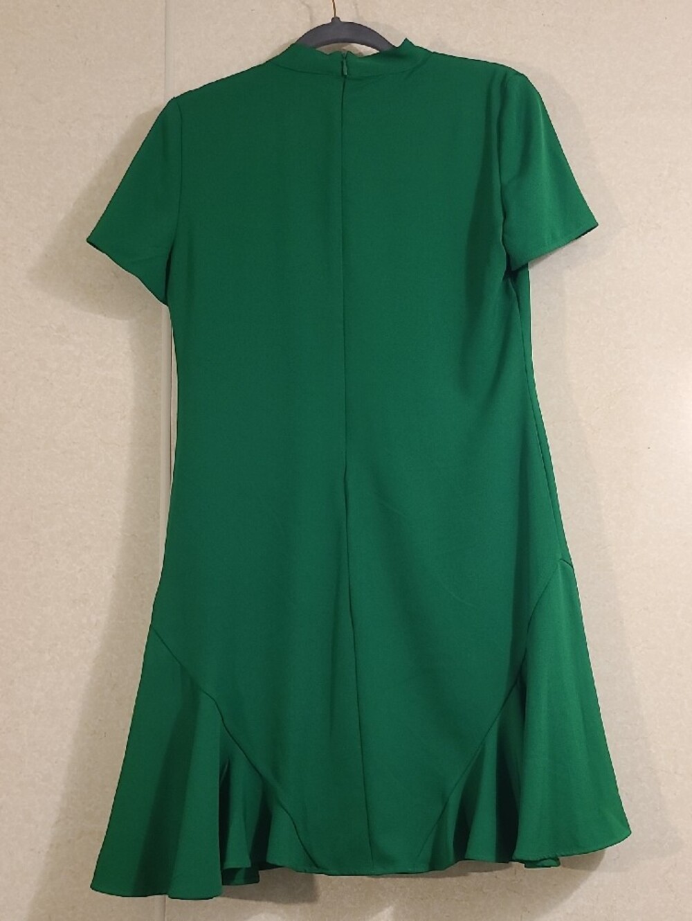 CeCe Emerald Green Short-Sleeve Bowneck Mini Dress - Picture 6 of 6